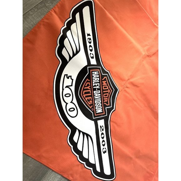 Harley-Davidson very rare 100th Anniversary Dealer Banner flag & Tablecloth 54" - Picture 5 of 10